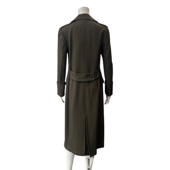 $1122 A.L.C. Olive Green Lisbon Trench Double Breasted Army Jacket size 4 - Picture 7 of 10